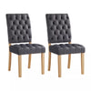 1/2/4/6 Dining Chairs Armchair High Back Linen/Velvet Upholstered Wood Legs Home