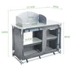 Outdoor 2-6 Shelf Camping Foldable Cupboard Kitchen Station Cook Table Aluminum