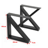 2X K-Shape Black Industrial Metal Table Leg Desk Bench Triangle Cross Frame Legs