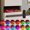 Media Electric Fireplace 50" 60" 70" Wall Recessed Inset Fire 3 Sided Panoramic