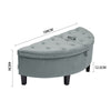 Upholstered Flip Foot Rest Storage Ottoman Window Seat End Stool PU/Velvet/Linen