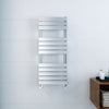 Bathroom Towel Rail Radiator Designer Flat Panel Chrome Heated Warmer Rad