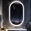 Large Oval LED Backlit Bathroom Mirror Defog Wall Vanity Mirror Washroom Bedroom