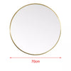 ExtraLarge Industrial Round Wall Mirror Brushed Silver Metal Frame 40 50 60 80cm