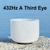 CVNC 432Hz 8" Quartz Crystal Singing Bowl Frosted Chakra for Sound Heal Bath