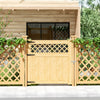 Lattice Wooden Picket Garden Gate Flat Top Pedestrian Side Gates Solid Pine Door