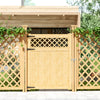 Lattice Wooden Picket Garden Gate Flat Top Pedestrian Side Gates Solid Pine Door