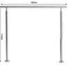 Safety Handrail Balustrade Garden Stair Staircase Grab Rail Cross Bars 60-240cm