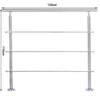 Round Brushed Stainless Steel Rail Balustrade Stair Step Handrail Angle Mobility