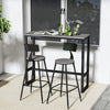 Outdoor Garden Patio Bar Table Indoor Home Bistro Set With 2/3 High Bar Stools