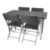 Outdoor Camping Picnic Table Set Portable Folding Garden Pub Table Bench Chairs