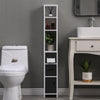 Modern Bathroom Tall Cabinet with Storage Shelf&Door Corner Shelf Bookshelf