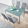 3 Colours Dining Table and 4 / 6 Padded Chairs Set Home Kitchen Furniture New