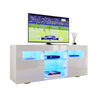 White TV Stand Cabinet Storage Unit LED High Gloss Storage Drawers Entertainment