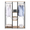 Clothes Rail Dress Garment Hanging Display Stand Rack Unit with Storage Shelves