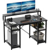 Flamaker Computer Desk with Shelves Home Office Study PC Table Workstation