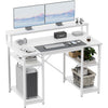 Flamaker Computer Desk with Shelves Home Office Study PC Table Workstation