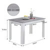 Rectangular Kitchen Dining Table Wooden Table 4-6 Seats Family Party Table White