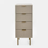 OHS Ribbed Bedside Table Cabinet 3/4/5/6 Draw Nightstand Side Board