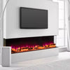 Electric 3 Sided Media Fire 40/50/60in Standing Insert LED Fireplace Panoramic