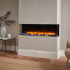 Media Wall Electric Fire 3D Fuel Bed & 13 LED Colours - Endeavour Fires Rosedale