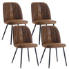 2/4/6 Velvet Suede Dining Chairs Upholstered seat with Metal Legs Kitchen Chairs