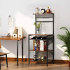 Kitchen Baker's Rack Microwave Oven Stand with Storage Shelves,Metal Frame/6Hook
