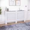 White Radiator Cover MDF Small Large Modern Wood Slat Grill Cabinet Furniture