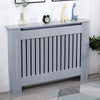 White Radiator Cover Cabinet Small Large Modern MDF Slat Wood Grill Furniture