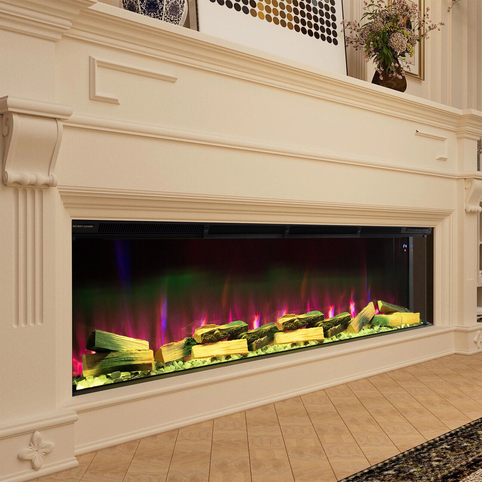 40/50/60/70/80/100 inch Insert/ Wall Mounted LED Fireplace Electric Inset Fire