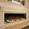 LED Fireplace Media Wall Fire Wall Mounted / Standing Electric Heater 40-100in