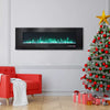 Electric Fireplace Media LED Wall Fire Wall Mounted / Standing Heater 40-100in