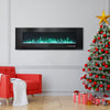 LED Fireplace Media Wall Fire Wall Mounted / Standing Electric Heater 40-100in