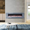 Electric Fireplace Media LED Wall Fire Wall Mounted / Standing Heater 40-100in