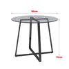 Luxury Dining Table Set Kitchen Table and Chairs Round/Square Metal Glass Table