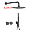 Brass Round Bathroom Rainfall Shower System Mixer Valve Set Bathtub Faucet Taps
