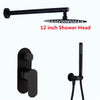 Bathroom Brass Rainfall Shower Mixer Set Shower Valve Bath Taps Faucet Kit