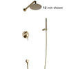 Brass Bathroom Rainfall Shower Mixer Set Shower System Bath Taps Faucet 8-12"