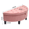 Upholstered Flip Foot Rest Storage Ottoman Window Seat End Stool PU/Velvet/Linen