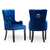 Tufted Studded Velvet Dining Accent Chair Victoria Door Knocker | SINGLE WINDSOR