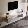 Floating TV Unit Cabinet Wall Mounted TV Stand Wall Shelving Entertainment Unit