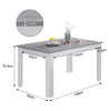 Rectangular Kitchen Dining Table Wooden Table 4-6 Seats Family Party Table White