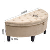 Upholstered Flip Foot Rest Storage Ottoman Window Seat End Stool PU/Velvet/Linen