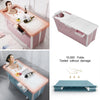 L-XL Folding Bathtub Adult Kids Portable Bath Tub with Cover Spa Sauna Relaxing