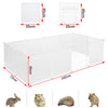 Pet Playpen Fence DIY Playpen Puppy Dog Cat Animal Cage Exercise Metal PP Indoor