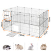 Pet Fence Expanding Playpen Puppy Dog Cat Animal Cage Metal Indoor Outdoor Home