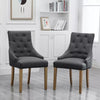 1/2/4/6 Dining Chairs Armchair High Back Linen/Velvet Upholstered Wood Legs Home