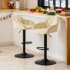 Set of 2/4 Bar Stools Velvet w/Armrest 8cm Thick Seat Swivel Bar Chair Breakfast