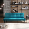 3 Seater Folding Sofa Bed Upholstered Couch Futon Settee Love Seat Plastic Legs