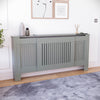 White Radiator Cover MDF Small Large Modern Wood Slat Grill Cabinet Furniture